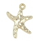 Ocean Series Alloy Pendants, Golden, Starfish, 22.5x16x2mm, Hole: 1.6mm