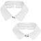 2Pcs 2 Style Polyester Bib, Stand Collar, Detachable Blouse Collar Choker, White, 430~435x51~55x1~1.5mm, 1pc/style