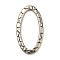 Non-Tarnish 304 Stainless Steel Linking Rings, Textured, Oval, Stainless Steel Color, 24x13x1.5mm, Inner Diameter: 20x9mm