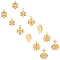 UNICRAFTALE about 36pcs 6 Styles Snowflake/Flower/Leaf/Sun Flower/Tree of Life/Clover Charms Stainless Steel Pendants Golden Mixed Shapes Pendant for DIY Necklaces Jewelry Making