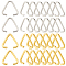 300Pcs 2 Colors Iron Triangle Linking Ring, Buckle Clasps, Quick Link Connector, Fit for Top Drilled Beads, Webbing, Strapping Bags, Platinum & Golden, 10~13x11~11.5x1.2mm, 150pcs/style