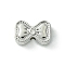 Alloy Beads, Bowknot, Platinum, 7x10.5x3.5mm, Hole: 1.6mm