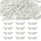 50Pcs Alloy Beads, Lead Free & Cadmium Free, Angel Wing, Silver, 12x3x3mm, Hole: 1.5mm, about 7100pcs/1000g