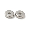 Alloy Beads, Cadmium Free & Lead Free, Flat Round, Platinum, 7x2mm, Hole: 1.5mm, 2272pcs/1000g