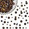 200Pcs 4 Style Grade AB Natural Tiger Eye Beads, Round, 50pcs/style