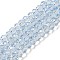 Transparent Baking Paint Glass Beads Strands, Faceted, Rondelle, Cornflower Blue, 6x5mm, Hole: 1.2mm