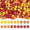 240Pcs 6 Colors Natural Wooden Beads, Dyed, Round, Mixed Color, 5/8 inch(16mm), Hole: 4mm, 40pcs/color