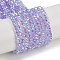 Electroplate Glass Beads Strands, Pearl Luster Plated, Faceted, Bicone, Plum, 4x4x3mm, Hole: 1mm, about 149pcs/strand, 12.2~12.6''(31~32cm)
