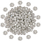 300Pcs Brass Rhinestones Cabochons, Flat Round, Silver, Crystal, 13.5x4.5mm