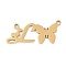 304 Stainless Steel Pendants, Letter & Butterfly Charms, Letter L, 10.5x25x0.9mm, Hole: 1.2mm