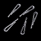 Plastic Clips, Clear, 38x8x2.5mm
