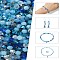 Mixed Styles Glass Beads, Faceted, Bicone, Blue, 4x4mm, Hole: 1mm, about 500pcs/set