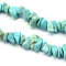 Synthetic Green Turquoise Stone Bead Strands, Chip, 8~18x6~12x3~7mm, Hole: 1mm, about 160pcs/strands, 34.6 inch
