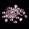 Diamond Shape Glass Rhinestone Cabochons, Pointed Back, Light Rose, 6x4mm, about 100pcs/bag