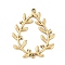 304 Stainless Steel Teardrop Leaf Connector Charms, Ion Plating(IP), Real 18K Gold Plated, 29x23x2mm, Hole: 1.2mm