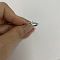 Brass Micro Pave Clear Cubic Zirconia Finger Rings, Real Platinum Plated, Letter V, Inner Diameter: 20mm