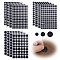 12 Sheets Stickers, Round, Black, 200~211x144.5x0.4~0.5mm, Stickers: 12~21mm