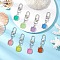 8Pcs Luminous Resin Turtle Pendant Decorations, with Alloy Swivel Clasps, Mixed Color, 62mm