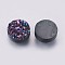 Imitation Druzy Gemstone Resin Cabochons, Flat Round, Colorful, 8x3~4mm