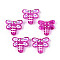 Handmade Lampwork Enamel Beads, Dragonfly, Magenta, 17.2x19.2x8mm, Hole: 1.6mm