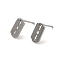 Non-Tarnish 304 Stainless Steel Stud Earrings, Blade Shape, Stainless Steel Color, 10x5mm