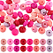 96Pcs 12 Colors Food Grade Eco-Friendly Silicone Abacus Beads, Mixed Color, 11.5~12x6~7mm, Hole: 2~3mm, 12pcs/color