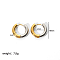 Simple and Elegant 304 Stainless Steel Ring Hoop Earrings for Fashionistas, Golden & Silver, 18x4x12mm
