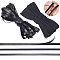 10Yards Nylon Magic Tapes, Hook & Loop Tapes, Black, 6x1mm, 10yards/set