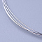 Anti-Tarnish 925 Sterling Silver Round Metallic Cord, Platinum, 28 Gauge(0.3mm)