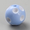 Acrylic Beads, Round, Light Sky Blue, 19.5mm, Hole: 2.5mm