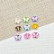 Baking Paint Alloy Enamel Beads, Mixed Color, Butterfly, 10x12x4mm, Hole: 1.8mm, 9pcs/set