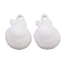 Opaque Acrylic Pendants, Shell Shape, 32.5x23.5x5.5mm, Hole: 3.5mm, about 387pcs/500g