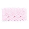 Polyester Ribbons, Wave Shape, Pink, 38~40mm, 10yard/card