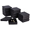 12Pcs Square Cardboard Necklace Box, Jewelry Storage Case with Velvet Sponge Inside, for Necklaces, Black, 8.8x8.8x2.65cm