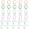DIY Earring Making Finding Kit, Including 60Pcs 6 Style Rainbow Color 304 Stainless Steel Leverback Earring Findings & Hoop Earrings Findings & Earring Hooks, 10pcs/style