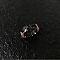 Gold Foil Resin Finger Rings, Black, Inner Diameter: 18mm