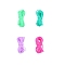 20M 4 Colors Hollow Pipe PVC Tubular Synthetic Rubber Cord, Wrapped Around White Plastic Spool, Mixed Color, 2mm, Hole: 1mm, 5m/color