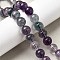 Natural Rainbow Fluorite Round Bead Strands, 10mm, Hole: 1mm, about 40pcs/strand, 14.96 inch(38cm)
