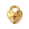 Ion Plating(IP) 304 Stainless Steel Pendants, Heart Padlock Charms, Real 18K Gold Plated, 19x15x4mm, Hole: 5x5.5mm