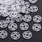 Transparent Resin Snap Fasteners, Flat Round, Clear, 12x11.5mm, Hole: 2.5mm