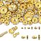 100Pcs 5 Styles Brass Rhinestone Beads, for Jewelry Craft Making Findings, Grade A, Rondelle, Golden, 4~10x2~4mm, Hole: 0.8~2mm, 20pcs/style