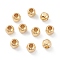 Brass Beads, Long-Lasting Plated, Faceted, Round, Real 18K Gold Plated, 5.5x6.5x6mm, Hole: 3mm