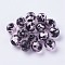 Handmade Silver Foil Lampwork Beads, Round, Pearl Pink, 9.5~10mm, Hole: 1.5~2mm