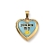 304 Stainless Steel Locket Pendants, Ion Plating(IP), Heart with Pattern Charms, Light Sky Blue, 25x22.5x5.5mm, Hole: 8x4mm, Inner Diameter: 16.5x16.5mm