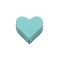 Heart Food Grade Eco-Friendly Silicone Beads, Medium Turquoise, 12x14x8mm, Hole: 2.2mm
