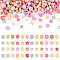 80G 8 Styles Plastics Beads, Craft Beads, Flower, Mixed Color, 6.5~10.5x3~5.5mm, Hole: 1.5~2mm, 10g/style