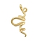 Brass Pendants, Cadmium Free & Nickel Free & Lead Free, Serpentine, Golden, 38.5x19.5x10mm
