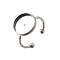 304 Stainless Steel Cuff Ring Components, Pad Rings Settings, Flat Round, Stainless Steel Color, Tray: 12mm, Round: 19mm