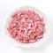 Frosted Transparent Acrylic Beads, Flower, with Gold Foil , Indian Red, 5.5~6x3mm, Hole: 1.5mm,  about 10860pcs/500g.