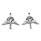 Tibetan Style Alloy Pendant, Lead Free & Cadmium Free, Bird, Antique Silver, 25x26.5x3mm, Hole: 1.6mm, 579pcs/1000g